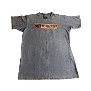 Vintage Harley Davidson 1998 T Shirt Size M York PA Motorcycles Blue Tee